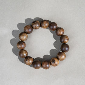 中国沉香文化博物馆 绿奇楠圆珠沉香手串1.5*15*18g+