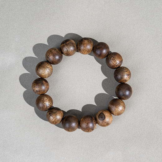 中国沉香文化博物馆 绿奇楠圆珠沉香手串1.5*15*18g+ 商品图0