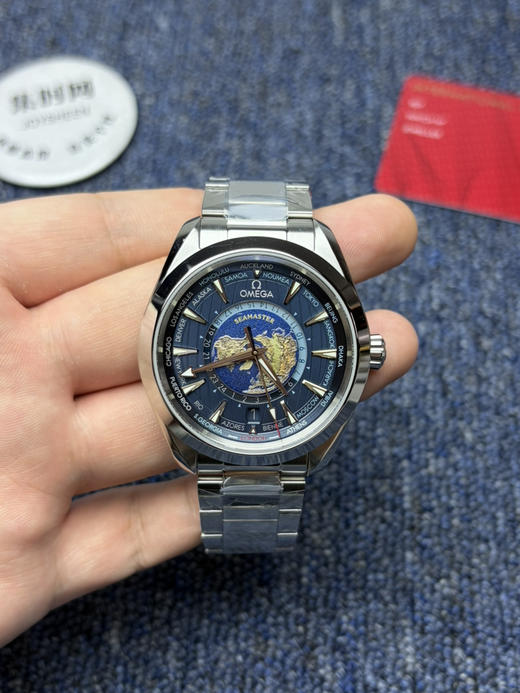 VS欧米茄海马世界时系列 VS海马世界时深海之蓝 蓝海马 海马世界时钢带款 男士腕表 表径43mm 商品图1