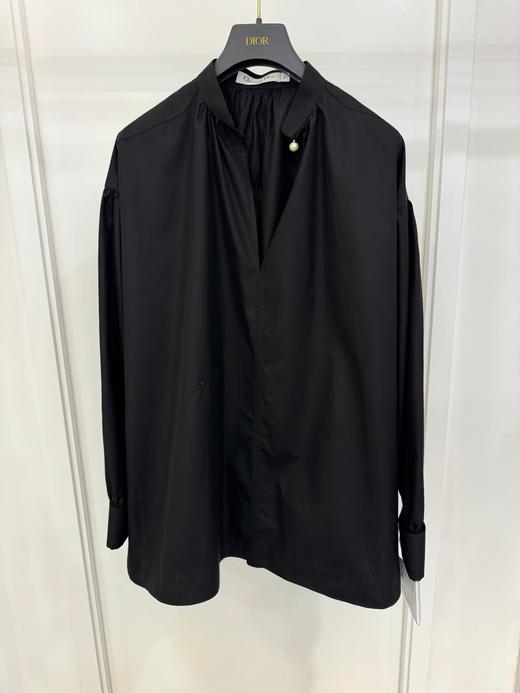 女款珍珠logo长袖衬衫he010 商品图0