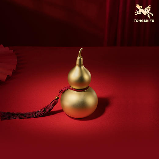 铜师傅《大吉大利葫芦（24K真金表面）》桌面铜摆件 乔迁礼物 商品图4