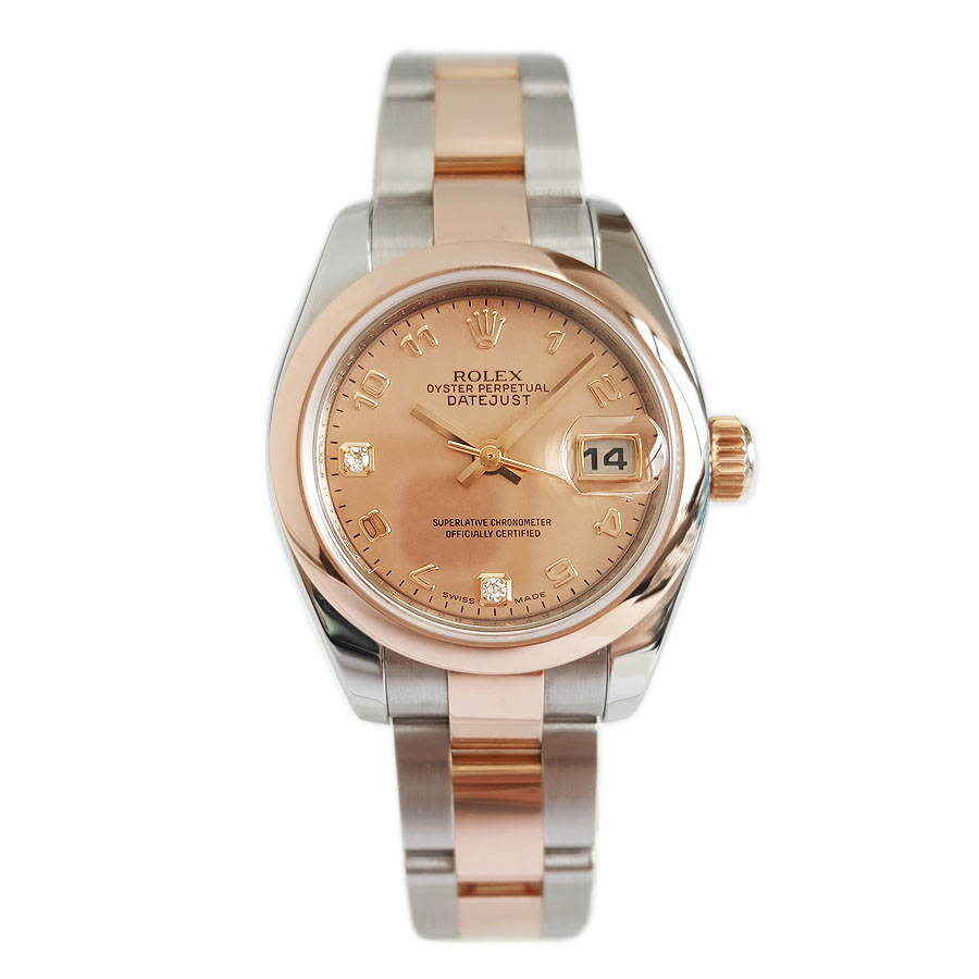 【95新】ROLEX 劳力士179161天文台认证自动机械机芯日期显示26MM（女款）日志型系列蚝式钢/18K玫瑰金060426NJS35