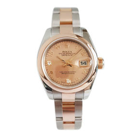 【95新】ROLEX 劳力士179161天文台认证自动机械机芯日期显示26MM（女款）日志型系列蚝式钢/18K玫瑰金060426NJS35