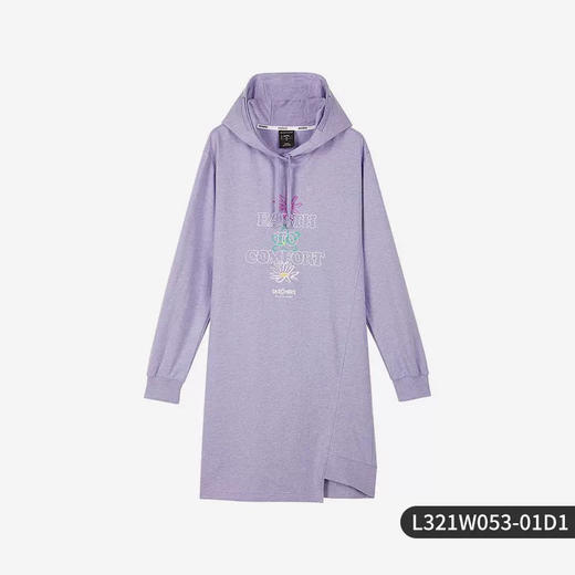 XY｜Skechers/斯凯奇女子套头连帽舒适针织休闲运动连衣裙l321w053 商品图0