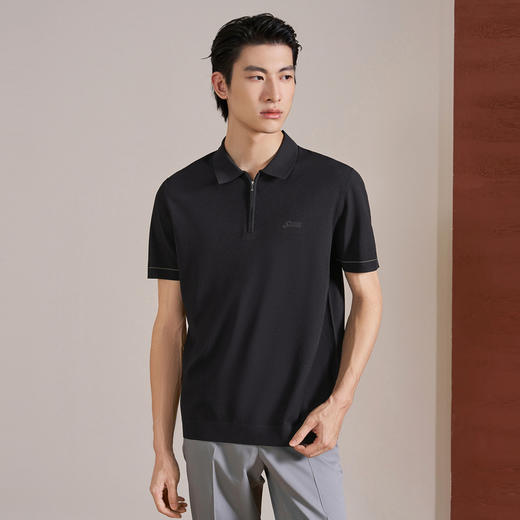 【伊力特/拉链门襟】柒牌男装2026夏季新款高端时尚短袖POLO衫 130T70460 商品图1