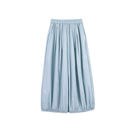 冰丝阔腿裤女2026夏季薄款小个子松紧腰宽松垂感镂空花边花苞裤子   NDK-J2906 商品图4