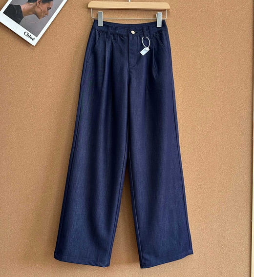 雅莹天丝亚麻牛仔裤阔腿裤041404 商品图4