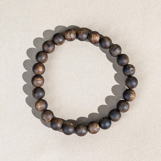 中国沉香文化博物馆 绿奇楠圆珠沉香手串0.8*24*7g+（沉） 商品图1