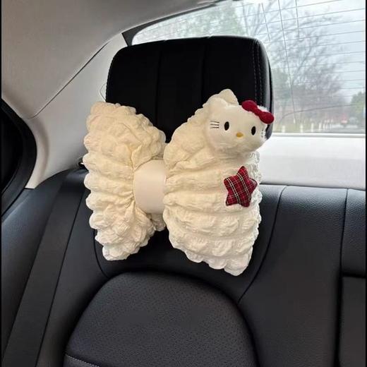 【柔软亲肤！耐用】可爱少女心Kitty汽车头枕护颈枕透气车用护颈枕靠枕汽车内饰用品。xb 商品图1
