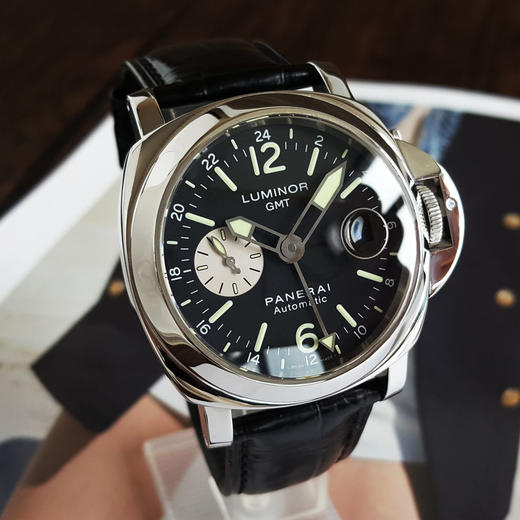 【95新】Panerai 沛纳海PAM00088自动机械机芯日期显示、GMT 44MM（男款）庐米诺系列精钢300326NJS30 商品图2