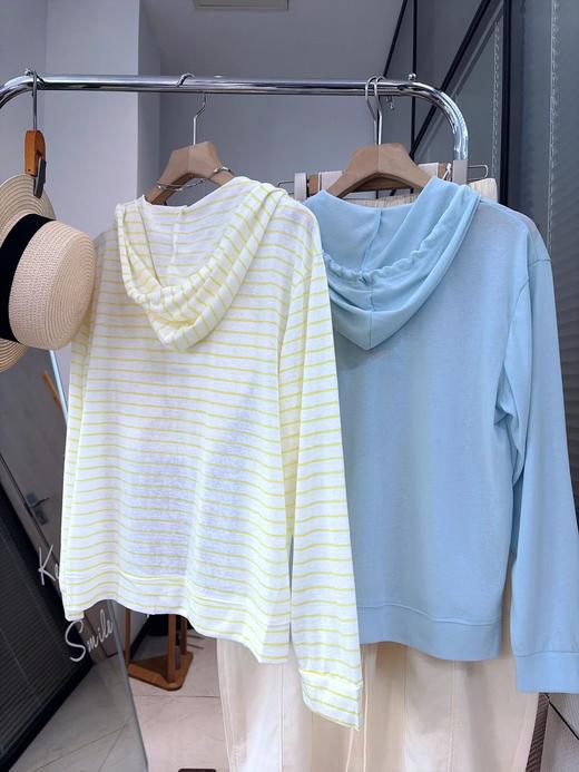 雪花棉，条纹，莱赛尔空调衫/莱赛尔麻感弯刀裤  26Y04067- 商品图7