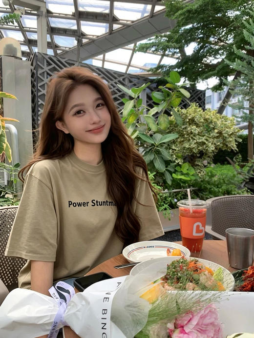 天猫同步【弹力足！高质感~】拉夏贝尔/La Chapelle两色圆领短袖T恤气质短款套头正肩法式上衣女 商品图8