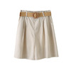 2026夏季新款天丝亚麻五分裤阔腿裤女装短裤薄款棉麻高腰显瘦裤子   NDK-J5016 商品缩略图4