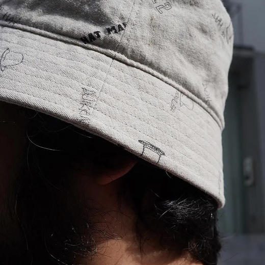 KIJIMA TAKAYUKI LINEN COTTON PRINTED 亚麻棉混纺手绘渔夫帽 商品图1