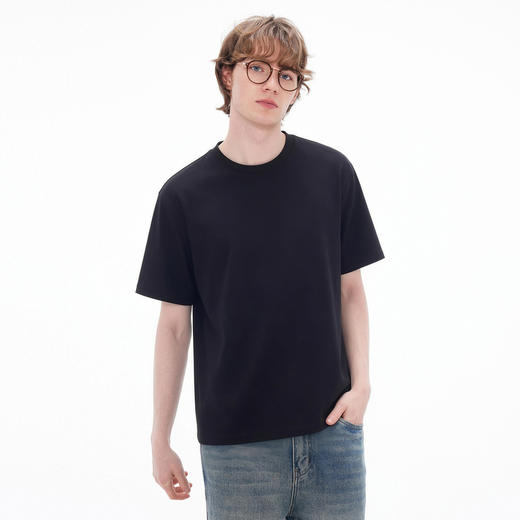 gxgjeans男装 多色基础纯色速干简约圆领短袖T恤男生 26夏新品 商品图2