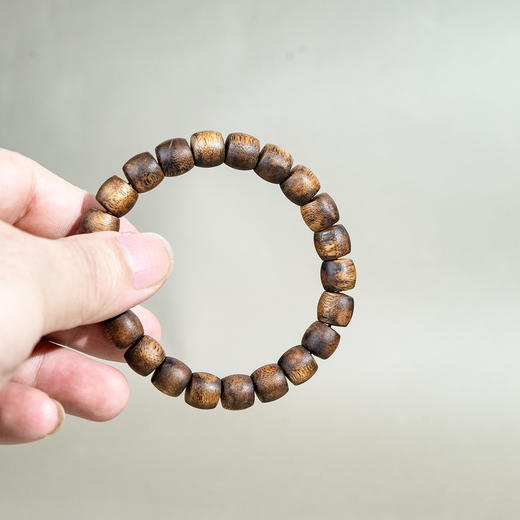 中国沉香文化博物馆 绿奇楠鼓珠沉香手串1.0 商品图3