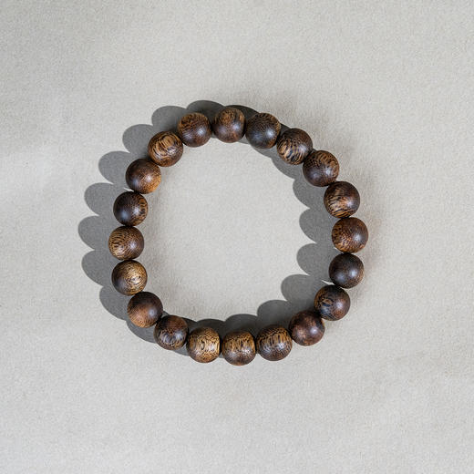 中国沉香文化博物馆 绿奇楠鼓珠沉香手串1.0*20*9g+（九分沉） 商品图0