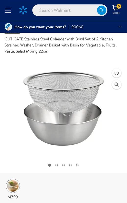 纯元！家家b备 TARHUNZ不锈钢沥水篮2件套装 ！ 商品图2