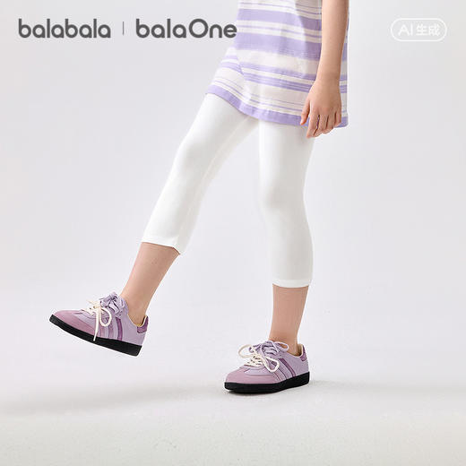 【balaOne】巴拉巴拉童装女童瑜伽裤儿童打底裤2026夏新款五分裤 商品图0