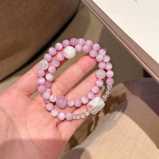 ARSIS｜晶石系列 招贵静心 · 紫锂辉雪花幽灵双圈串珠手链 商品图1