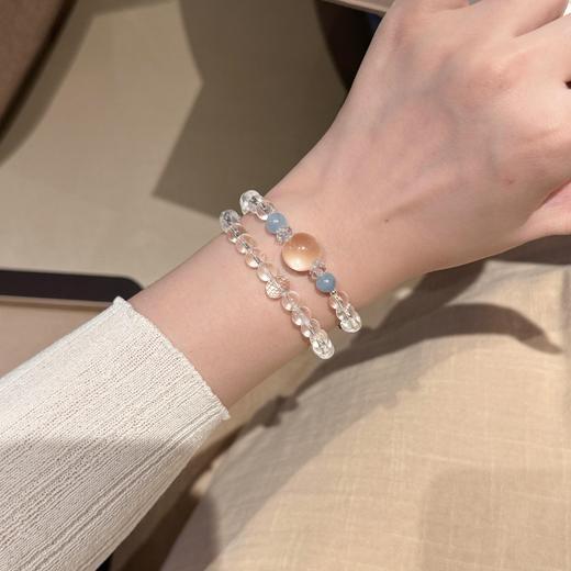 ARSIS｜晶石系列 纯净澄澈·白水晶双圈串珠手链 商品图0