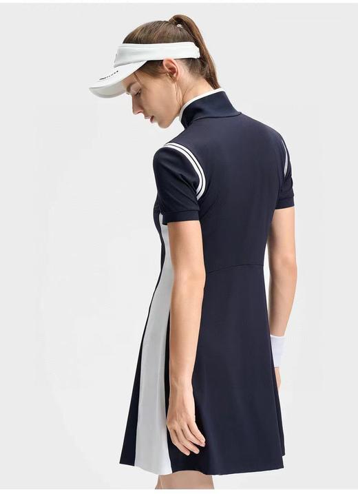 F041532夏季新款女子网球运动健身基础拼色半拉链裙子连衣裙 商品图10