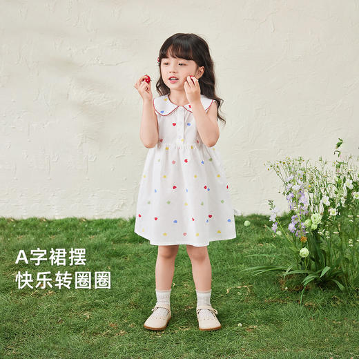 jellybaby外翻领无袖公主裙休闲宽松舒适夏款女童中童梭织裙JQG52458★ 商品图2