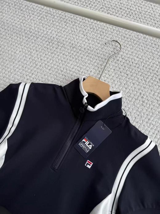 F041532夏季新款女子网球运动健身基础拼色半拉链裙子连衣裙 商品图7