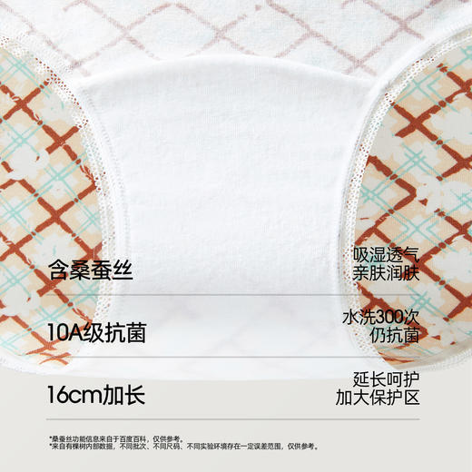【新品上新】【敦煌联名】有棵树纯棉蕾丝性感中腰女士内裤3条装-U3396 商品图3