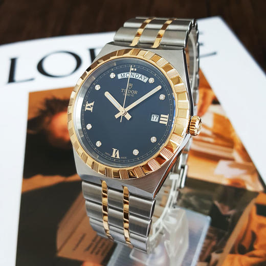 【95新】TUDOR帝舵M28603-0005自动机械日期显示、星期显示41MM 皇家系列 精钢/18K黄金表圈060426AK13 商品图2
