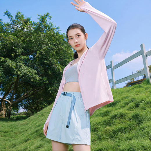 Schenvega 夏季山系冰感速干轻薄原纱防晒女士短裤 UPF100+ 凉感透气 D6-K5057 商品图6