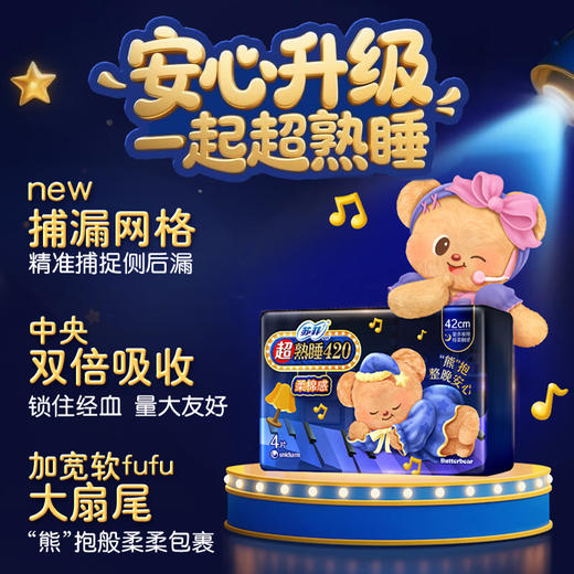 苏菲棉柔感夜用卫生巾420mm6片*4包/4片*6包随机发 商品图5
