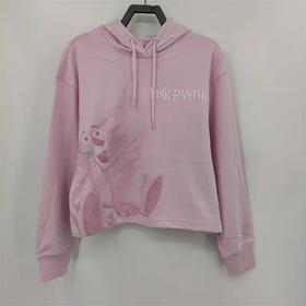 XXM乔丹女子运动卫衣2025夏粉红豹透气连帽针织套头衫QDLWD2253183