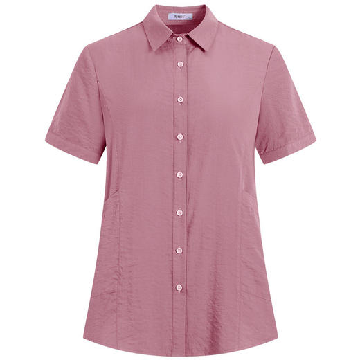 短袖衬衫女2025年夏季新款大码女装翻领妈妈上衣宽松休闲女士衬衣 商品图4