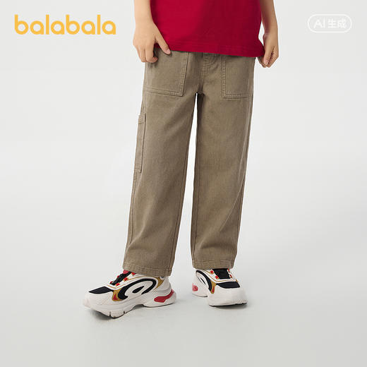 【商场同款】巴拉巴拉童装男童长裤儿童裤子2026新款春牛仔裤直筒 商品图1