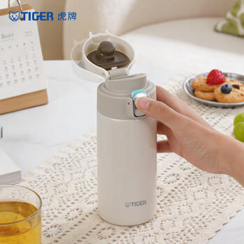虎牌（TIGER）保温保冷杯高颜值弹盖水杯子MMJ-A36C-WM奶油雪糕 商品图6