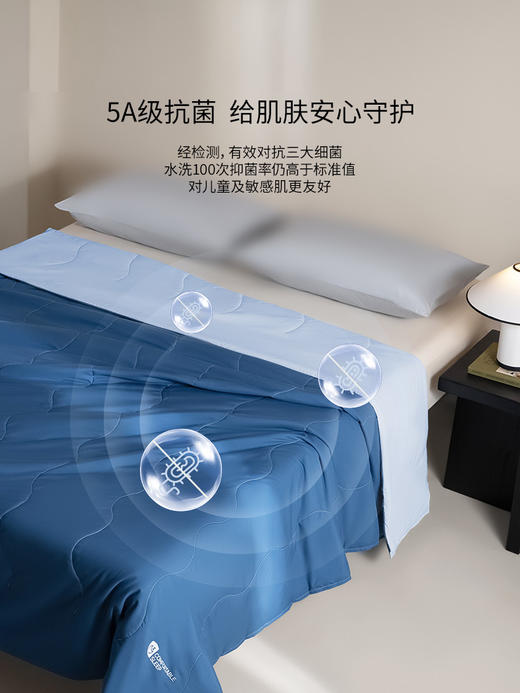佳丽斯空调被夏被茶山A类抑菌夏季学生宿舍单人被子可机洗夏凉被 商品图5