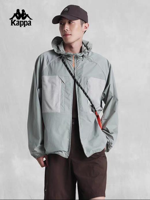MJ/Kappa卡帕背靠背防风衣新款男防晒休闲外套连帽开衫K0E32FJ72 商品图0