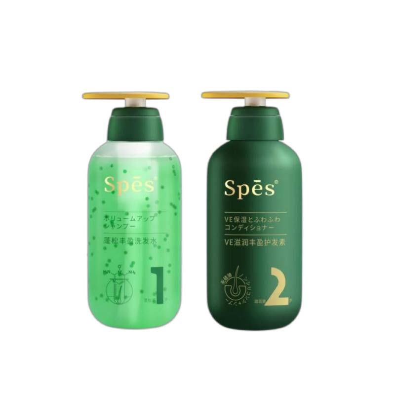 诗裴丝丰盈蓬松洗护组合洗发水500ml+护发素500ml