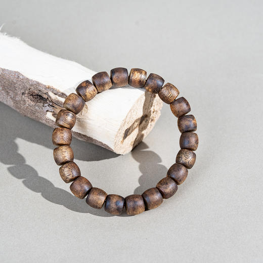 中国沉香文化博物馆 绿奇楠鼓珠沉香手串1.0 商品图2