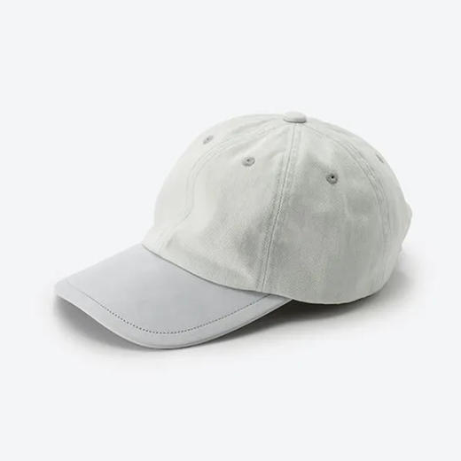 KIJIMA TAKAYUKI SURFACE DYED DENIM 6PANEL 皮革拼接遮阳棒球帽 商品图2