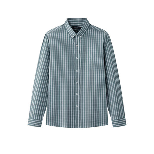 【桑蚕丝】德鲨男装长袖条纹衬衫2026春夏新款休闲上衣打底衬衣男 商品图4