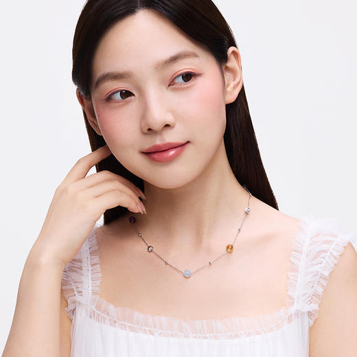 卡蒂罗KADER 幸运满天星项链 彩色多巴胺时来运转高级感简约清新可调节锁骨链 邂逅好运事业转运上岸提升财运 商品图3