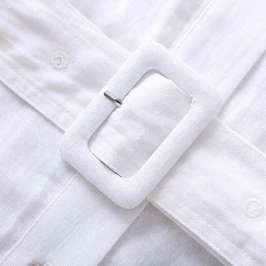 天丝亚麻老钱风腰带无袖衬衫 高腰阔腿裤套装 WLZD2603301 商品图3