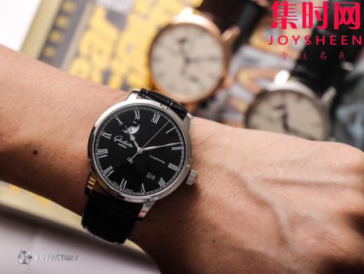 V9格拉苏蒂月相 原创议员月相款 参议员大日历 男士腕表 原装开模，3D打印开模立体月相盘，表径40mm 商品图0