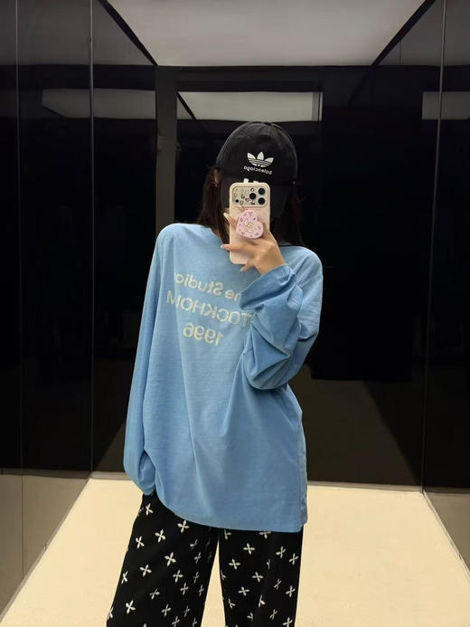 谁还没有这件acne！颜色敲好看的做旧磨破长袖T恤！ 商品图1