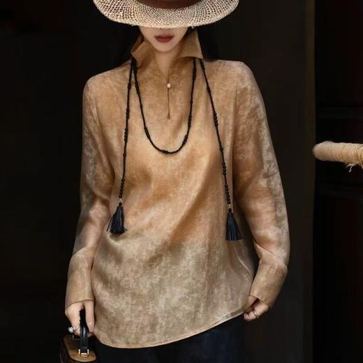 【东方雅韵】新中式天丝衬衫  柔滑垂顺天丝面料上衣 吸湿透气优于棉 耐洗不易变形 商品图6