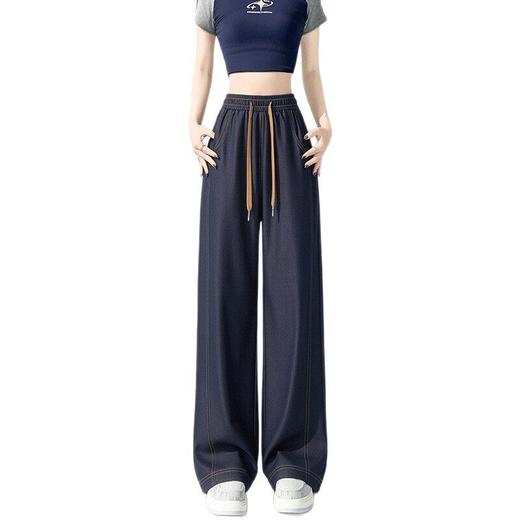 高腰窄版阔腿牛仔裤春夏2026新品复古宽松百搭显瘦薄款冰丝直筒裤   NDK-A1065-1 商品图4