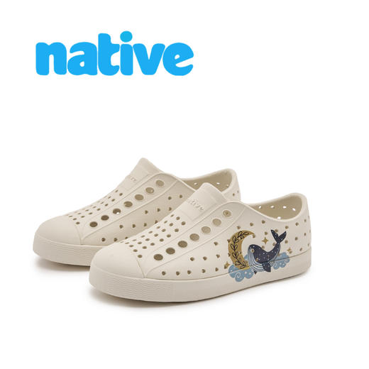 【2026native】儿童洞洞鞋jefferson孩童印花沙滩凉鞋透气鞋 商品图11