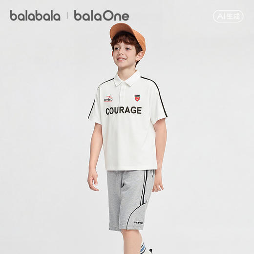 【balaOne】巴拉巴拉童装男童短袖t恤儿童2026新款夏装POLO衫凉感 商品图1